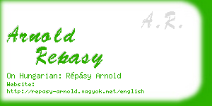 arnold repasy business card